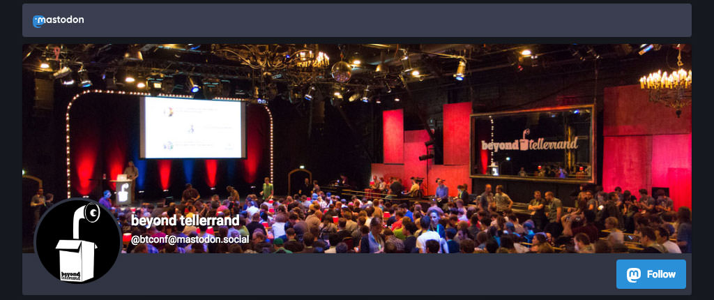 Picture showing the mastodon header of the beyond tellerrand account