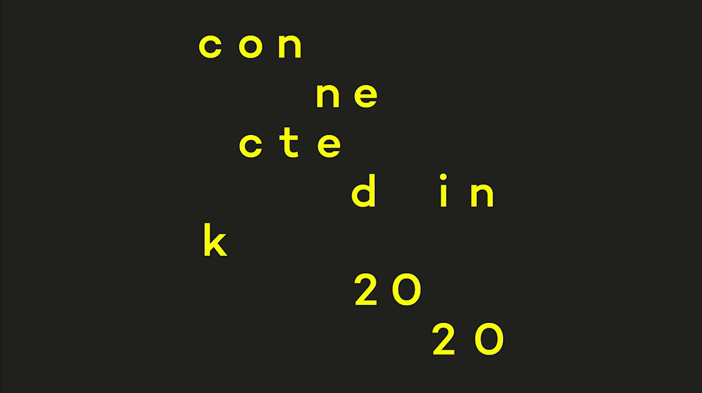 Image showing the key visual for Wacom’s Connected Ink event with yellow letter spread over the image spelling the event’s name