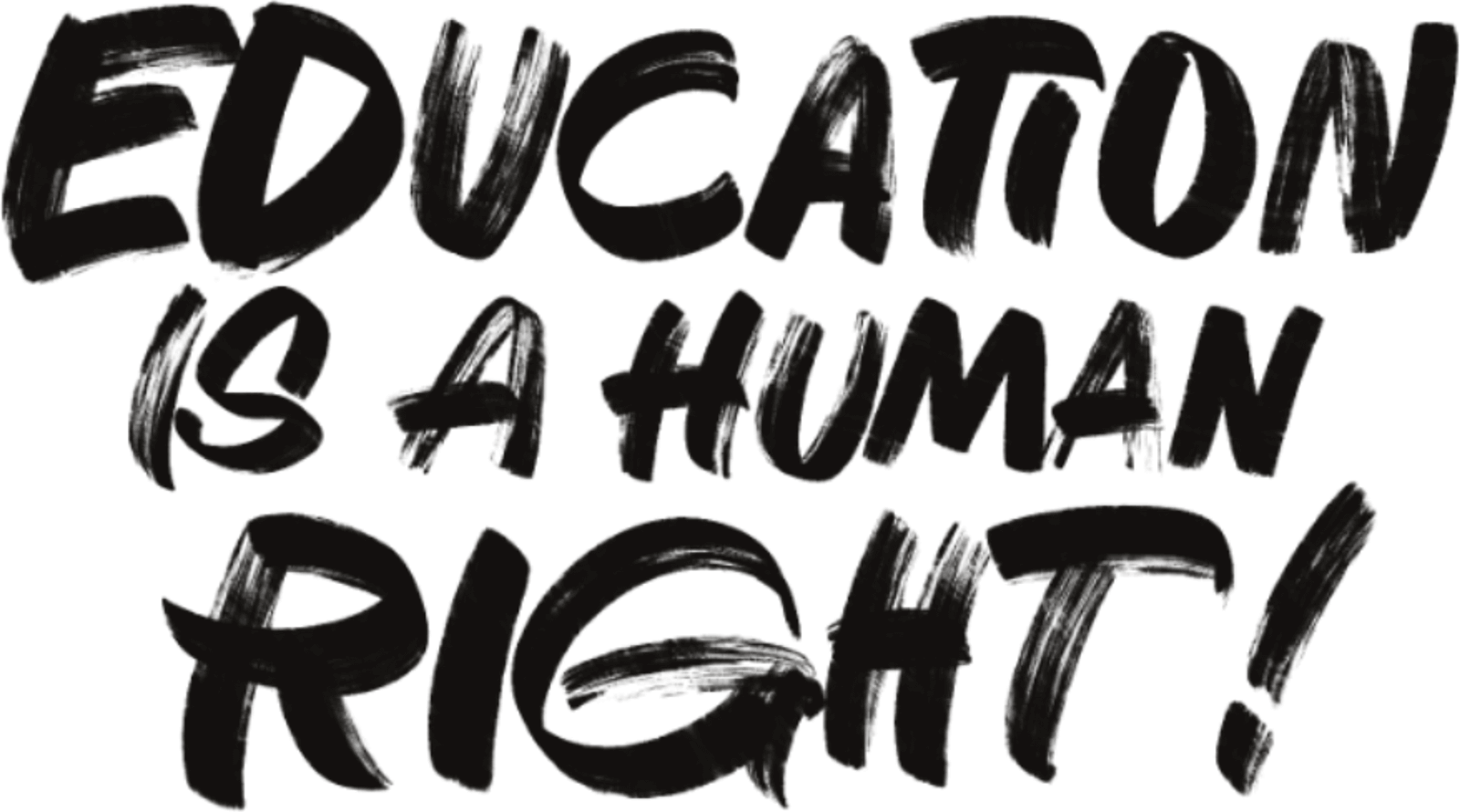 A slogan of Makuyuni.org stating “Education is a human right”