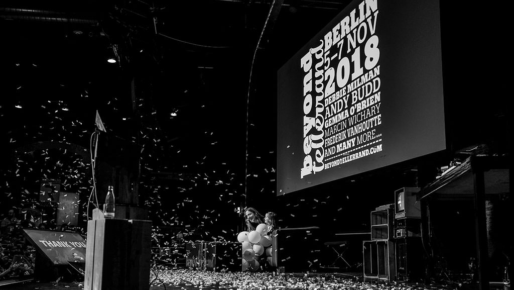 Photo showing me on stage with my daughter during the closing remarks.