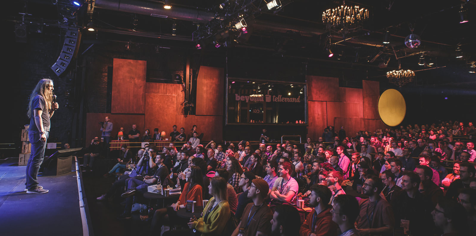 A photo showing me on stage, kicking-off the event in front of 520 people