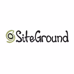 The logo of our partner SiteGround