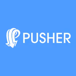 The logo of our partner Pusher