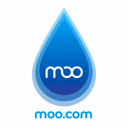 The logo of our partner MOO