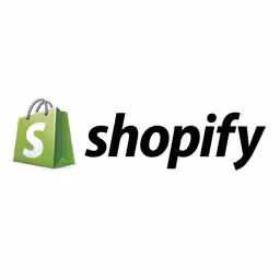 The logo of our partner Shopify