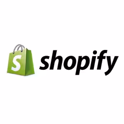 The logo of our partner Shopify