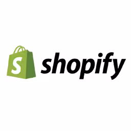 The logo of our partner Shopify