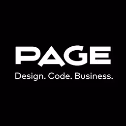 The logo of our partner PAGE – Design. Code. Business.