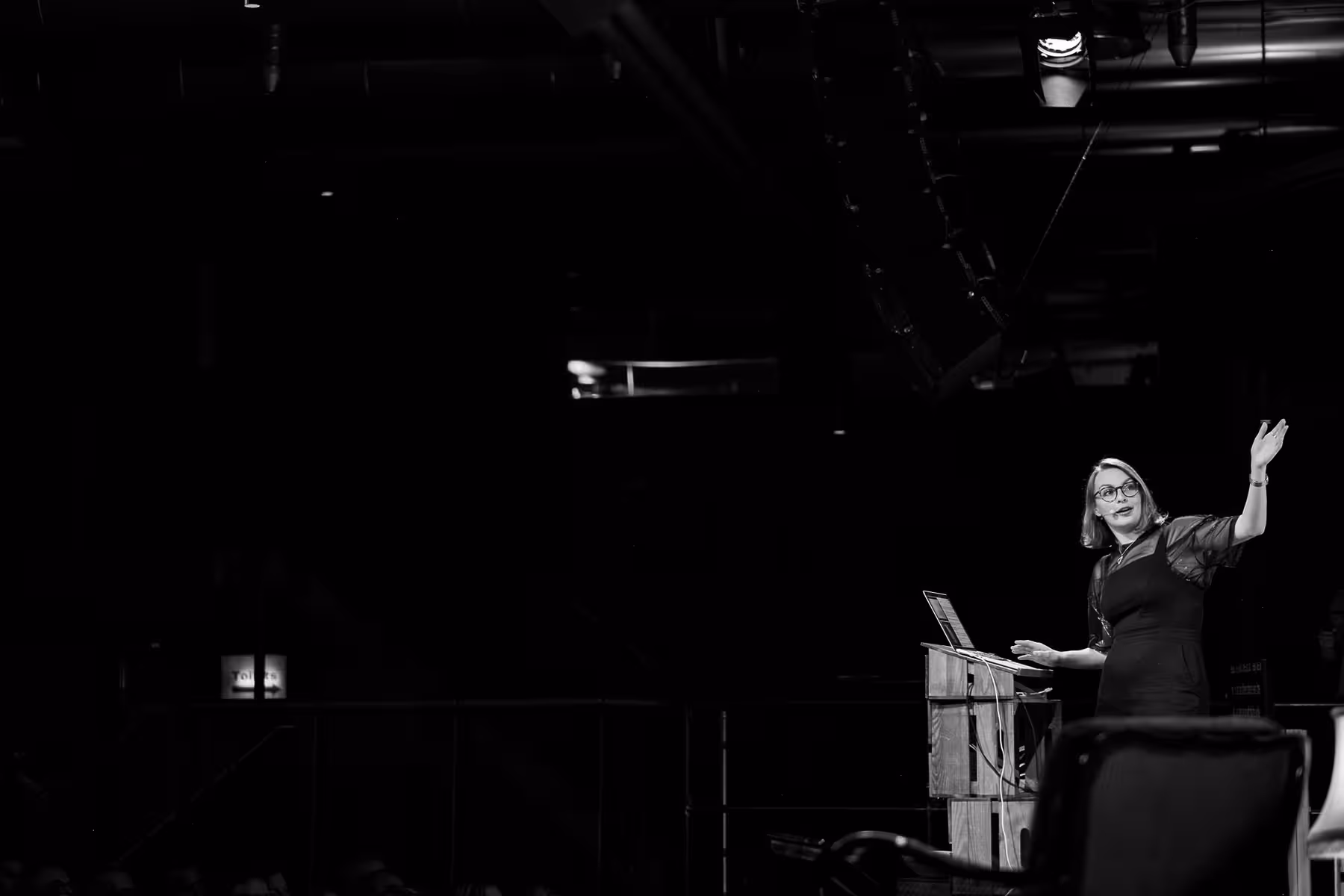 Photo of Charlotte Dann taken at beyond tellerrand in Berlin 2019 by Florian Ziegler