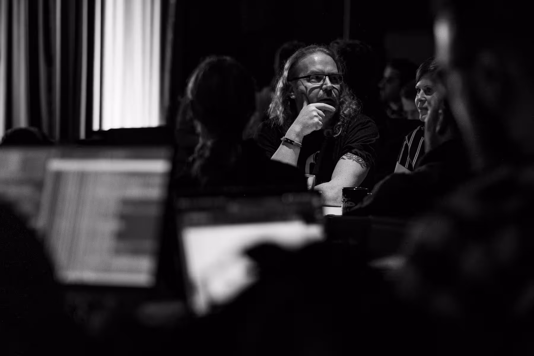 Photo of Christian Heilmann taken at beyond tellerrand in Berlin 2019 by Florian Ziegler