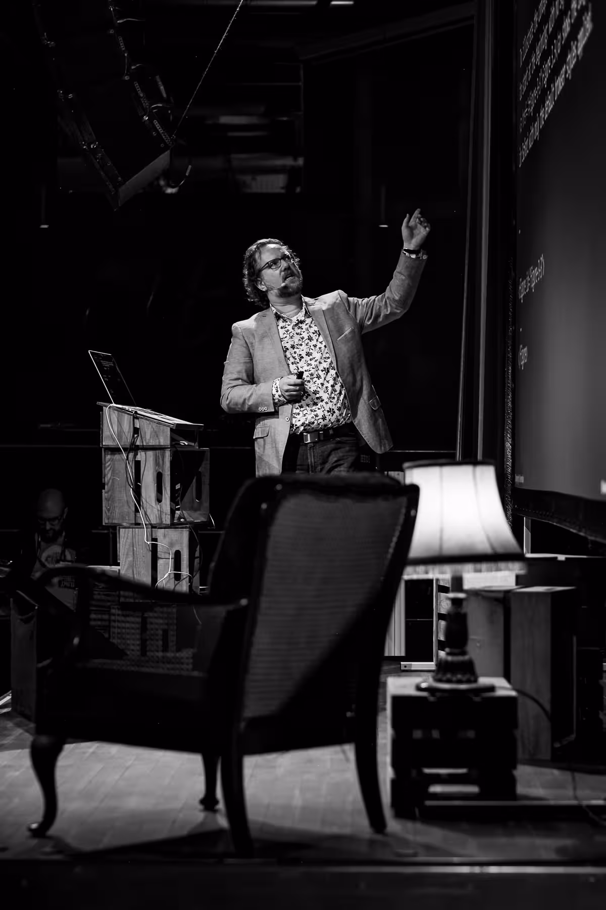 Photo of Aaron Gustafson taken at beyond tellerrand in Berlin 2019 by Florian Ziegler