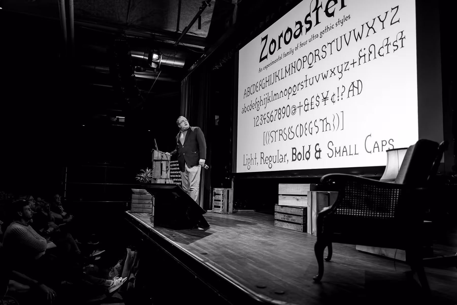 Photo of Seb Lester taken at beyond tellerrand in Berlin 2019 by Florian Ziegler