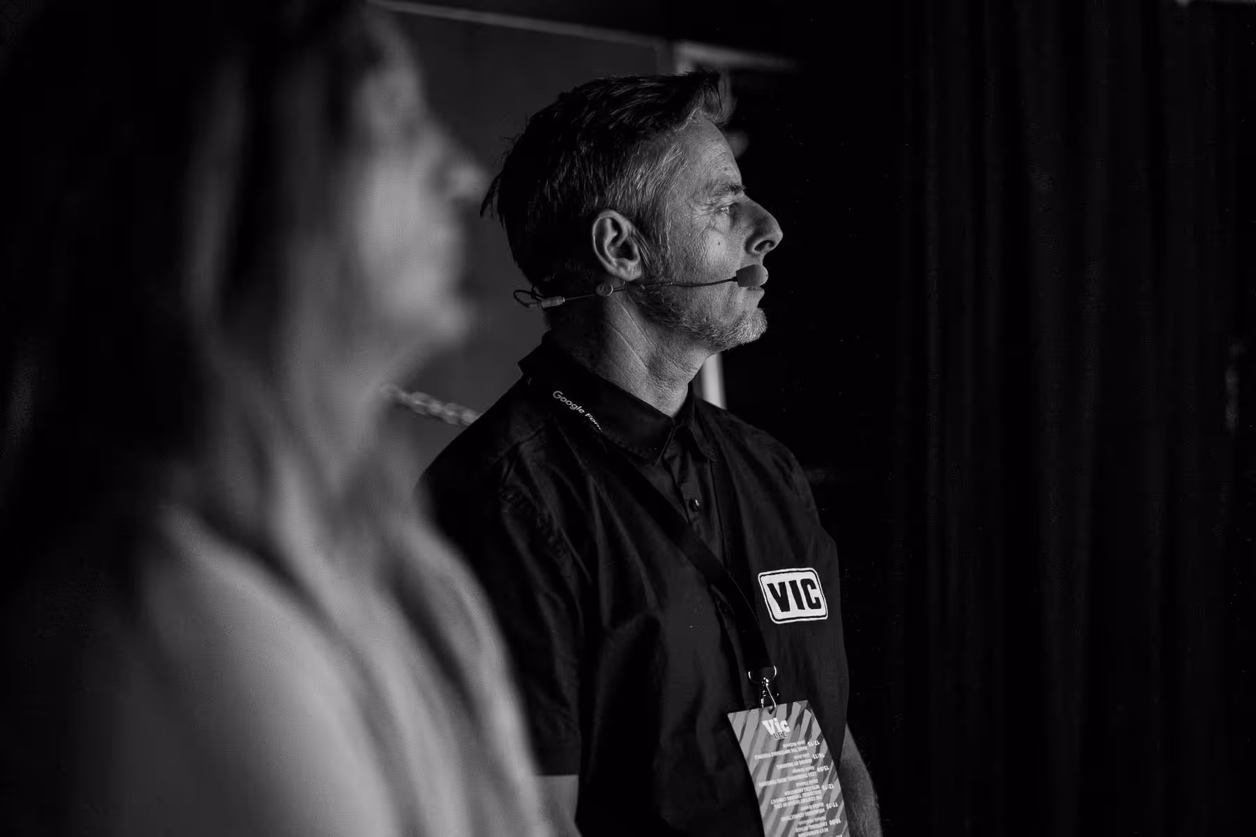 Photo of Vic Lee taken at beyond tellerrand in Berlin 2022 by Florian Ziegler