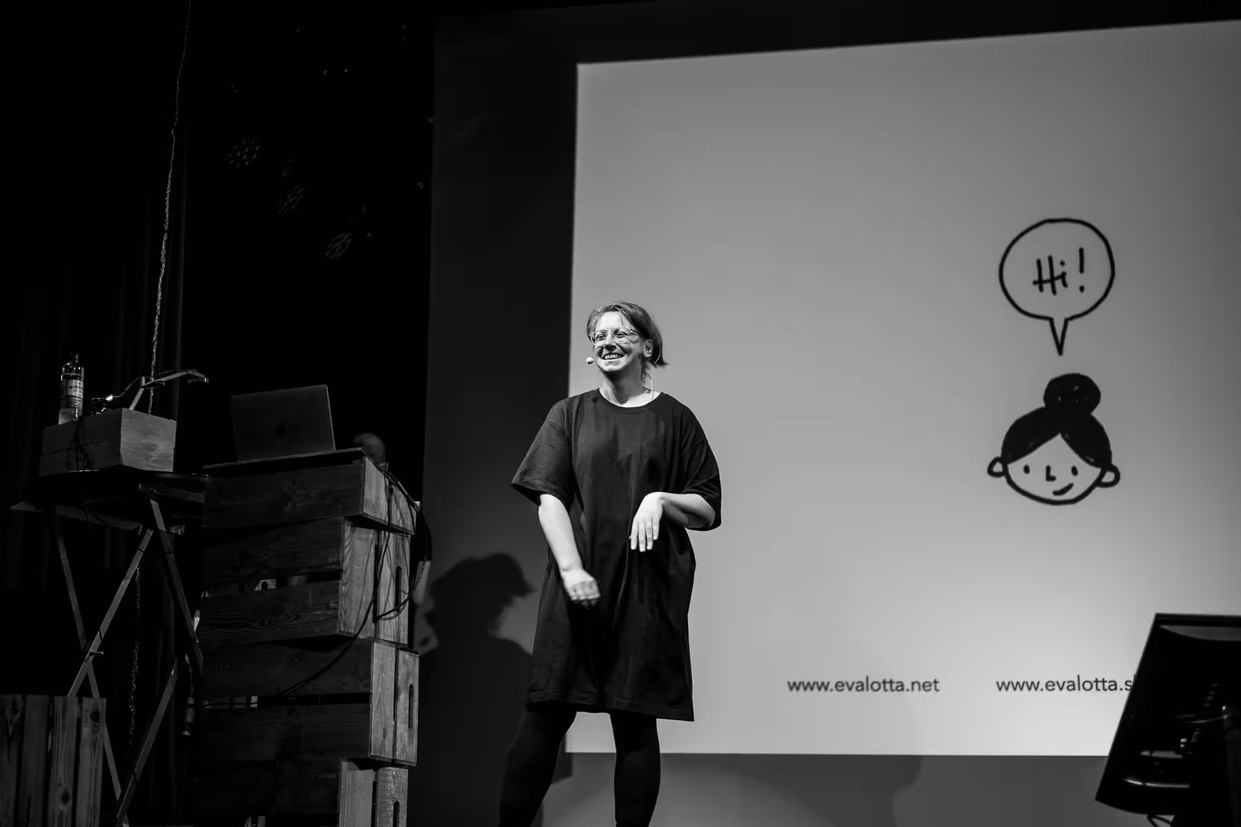 Photo of Eva-Lotta Lamm taken at beyond tellerrand in Berlin 2022 by Florian Ziegler