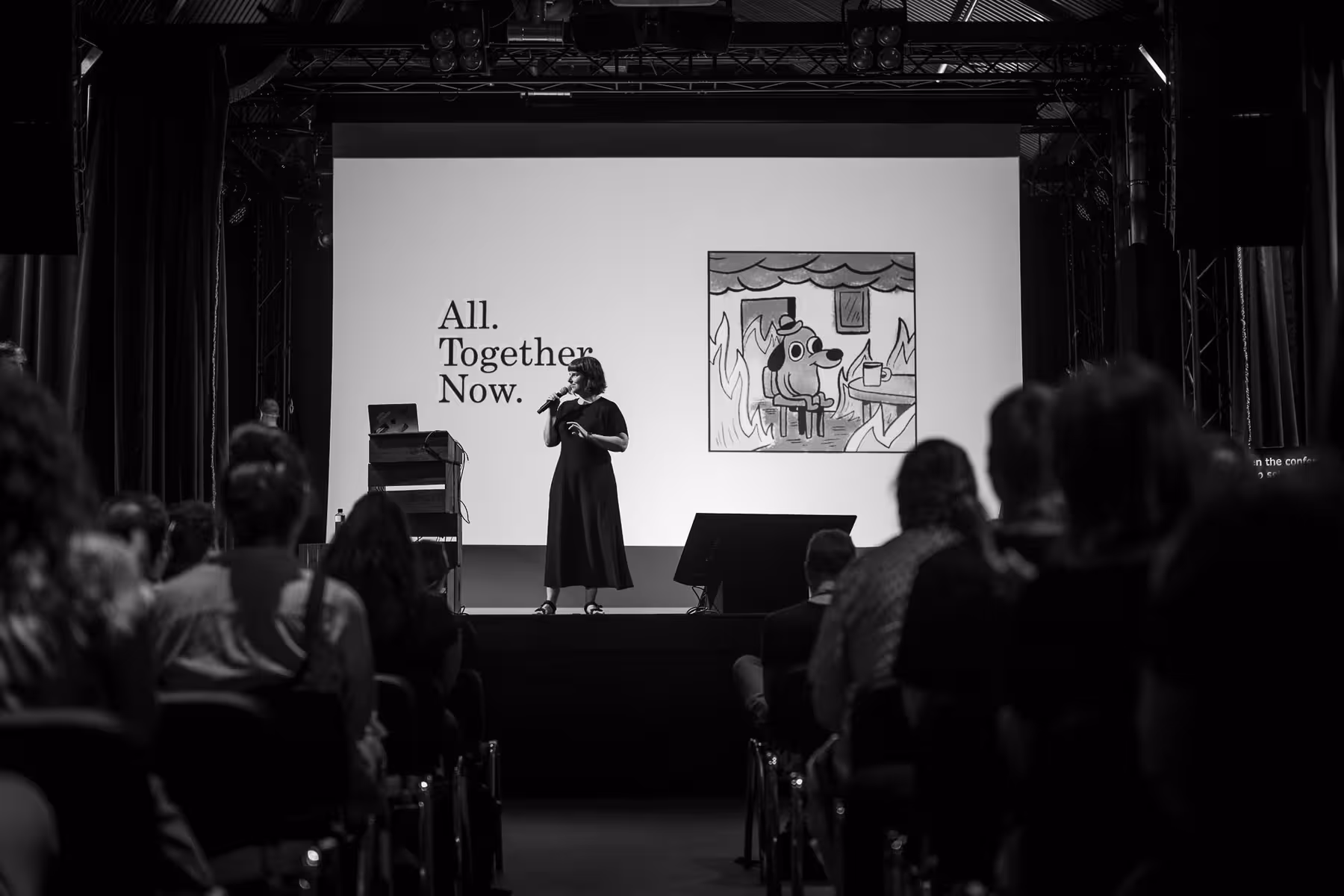 Photo of Alexandra Deschamps-Sonsino taken at beyond tellerrand in Berlin 2022 by Florian Ziegler