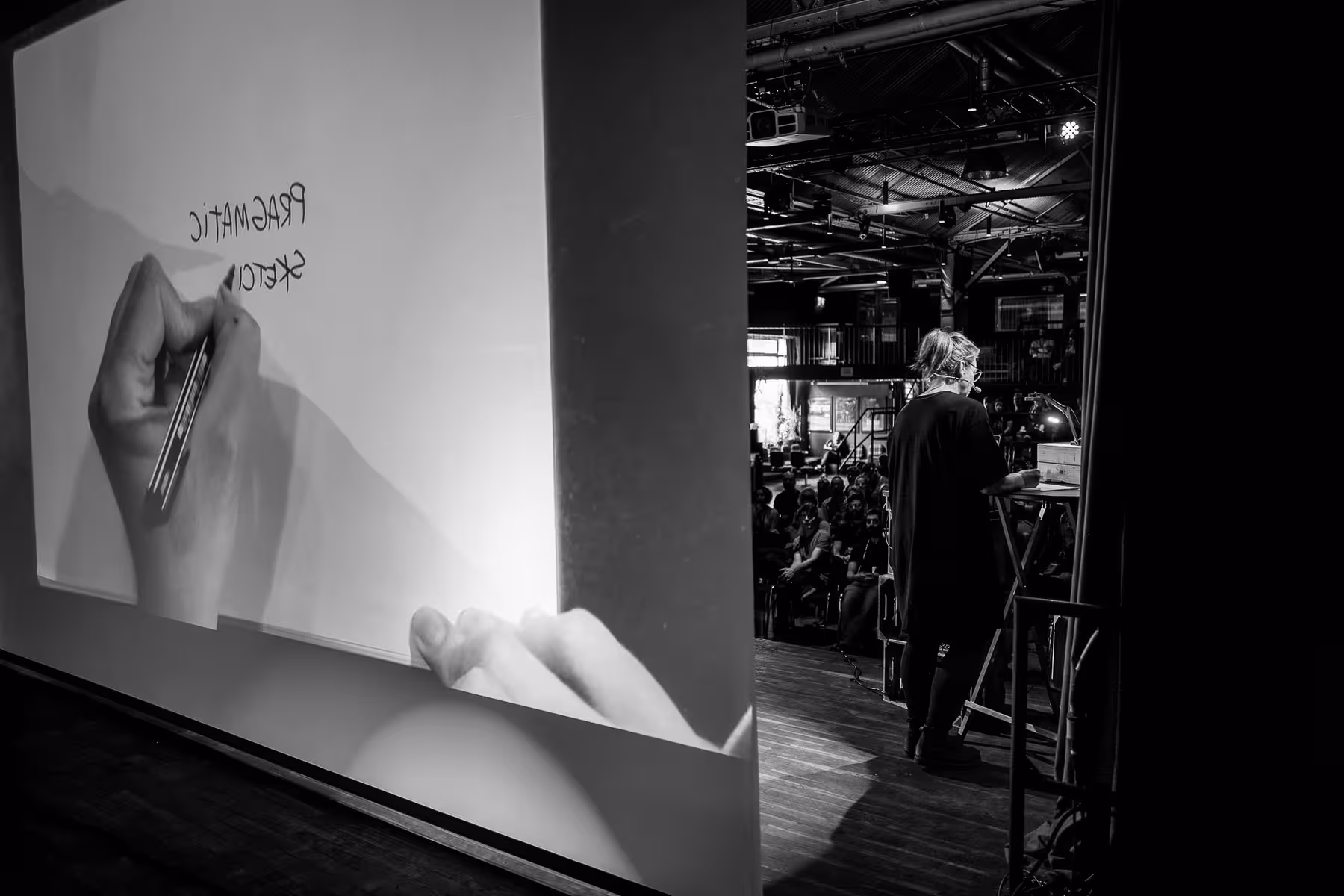 Photo of Eva-Lotta Lamm taken at beyond tellerrand in Berlin 2022 by Florian Ziegler