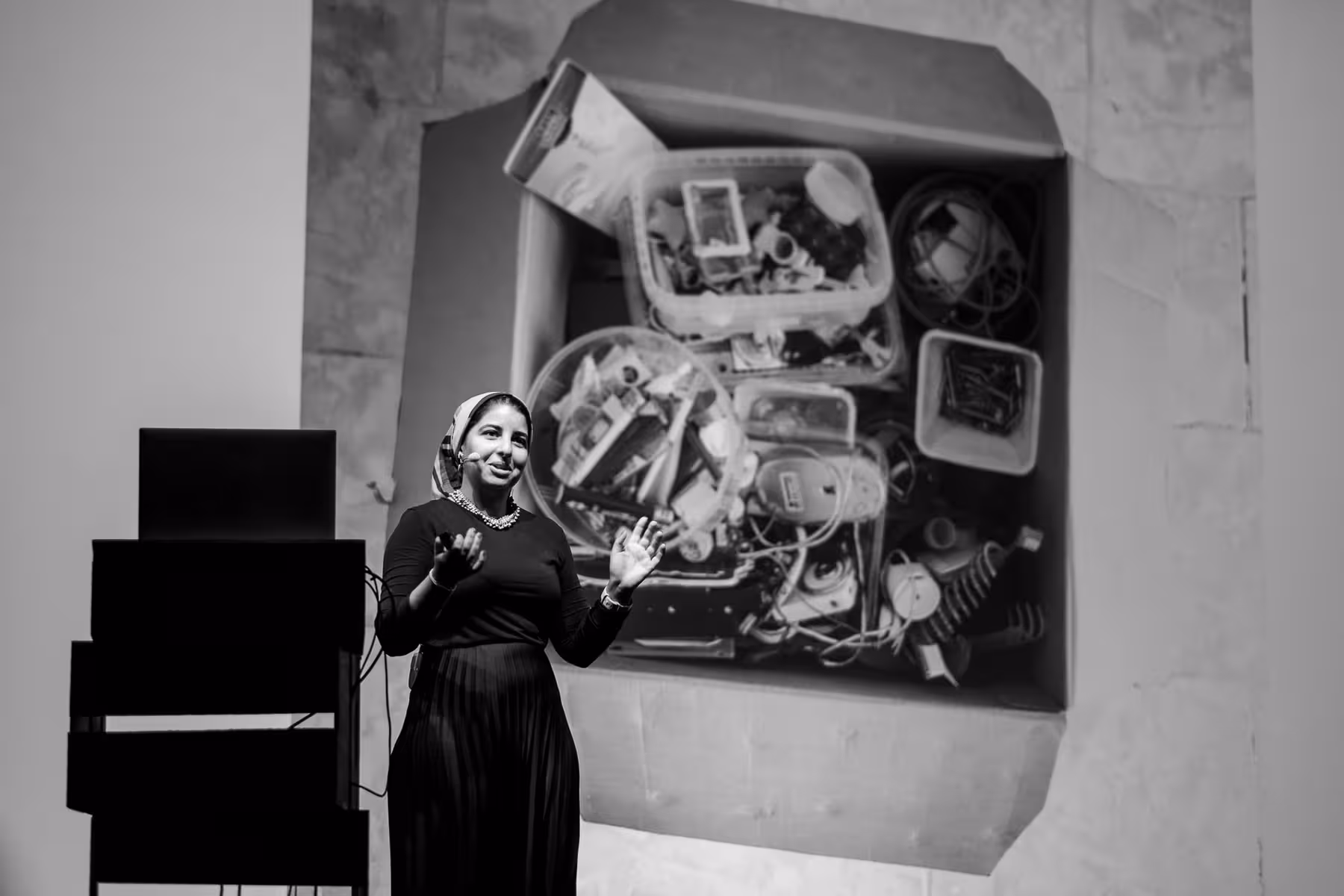 Photo of dina Amin taken at beyond tellerrand in Berlin 2022 by Florian Ziegler