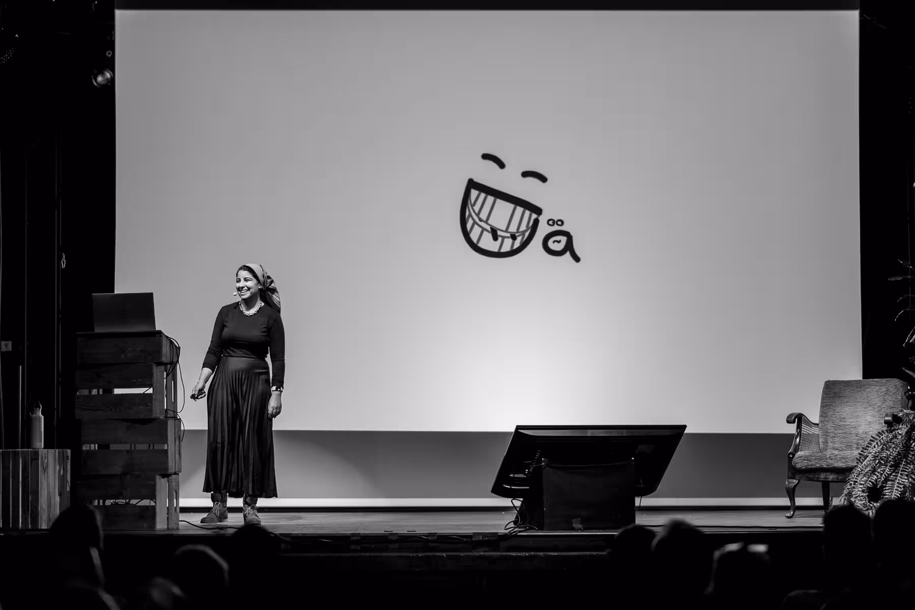 Photo of dina Amin taken at beyond tellerrand in Berlin 2022 by Florian Ziegler