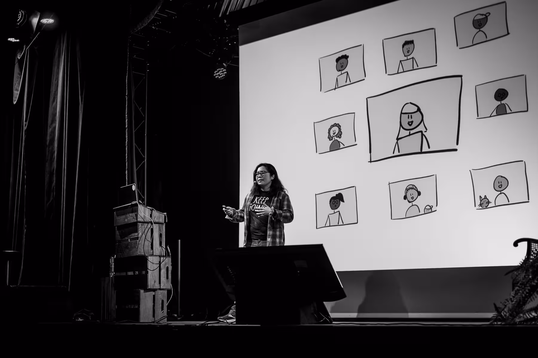 Photo of Michelle Chin taken at beyond tellerrand in Berlin 2022 by Florian Ziegler