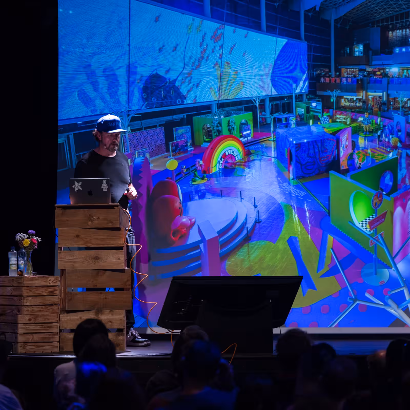 Photo of Niels Kiené taken at beyond tellerrand in Berlin 2023 by Martin Kraft