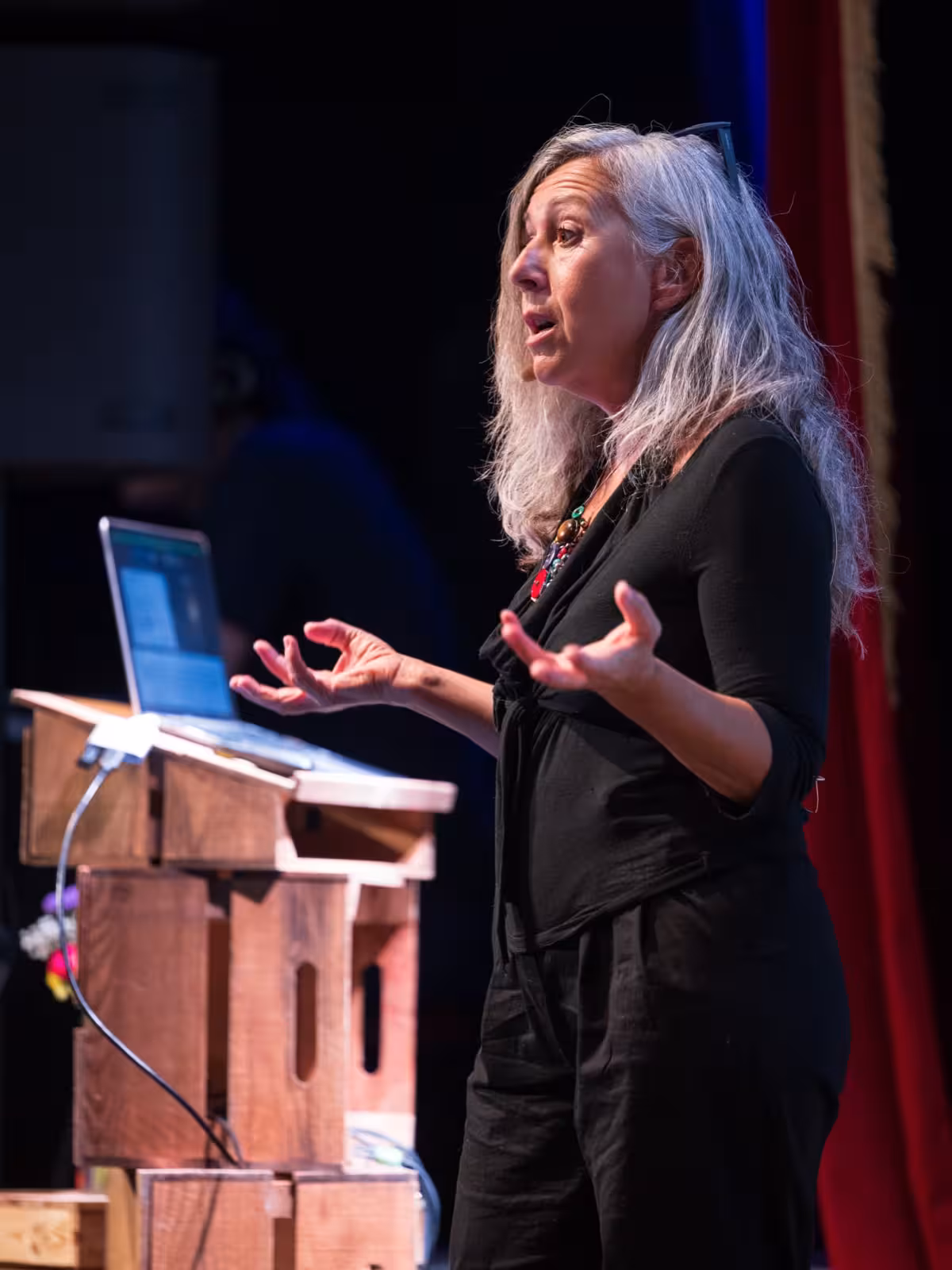 Photo of Piccia Neri taken at beyond tellerrand in Berlin 2023 by Martin Kraft