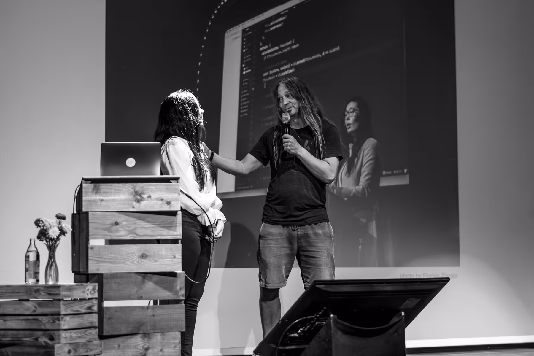 Photo of Shirley Wu taken at beyond tellerrand in Berlin 2023 by Florian Ziegler