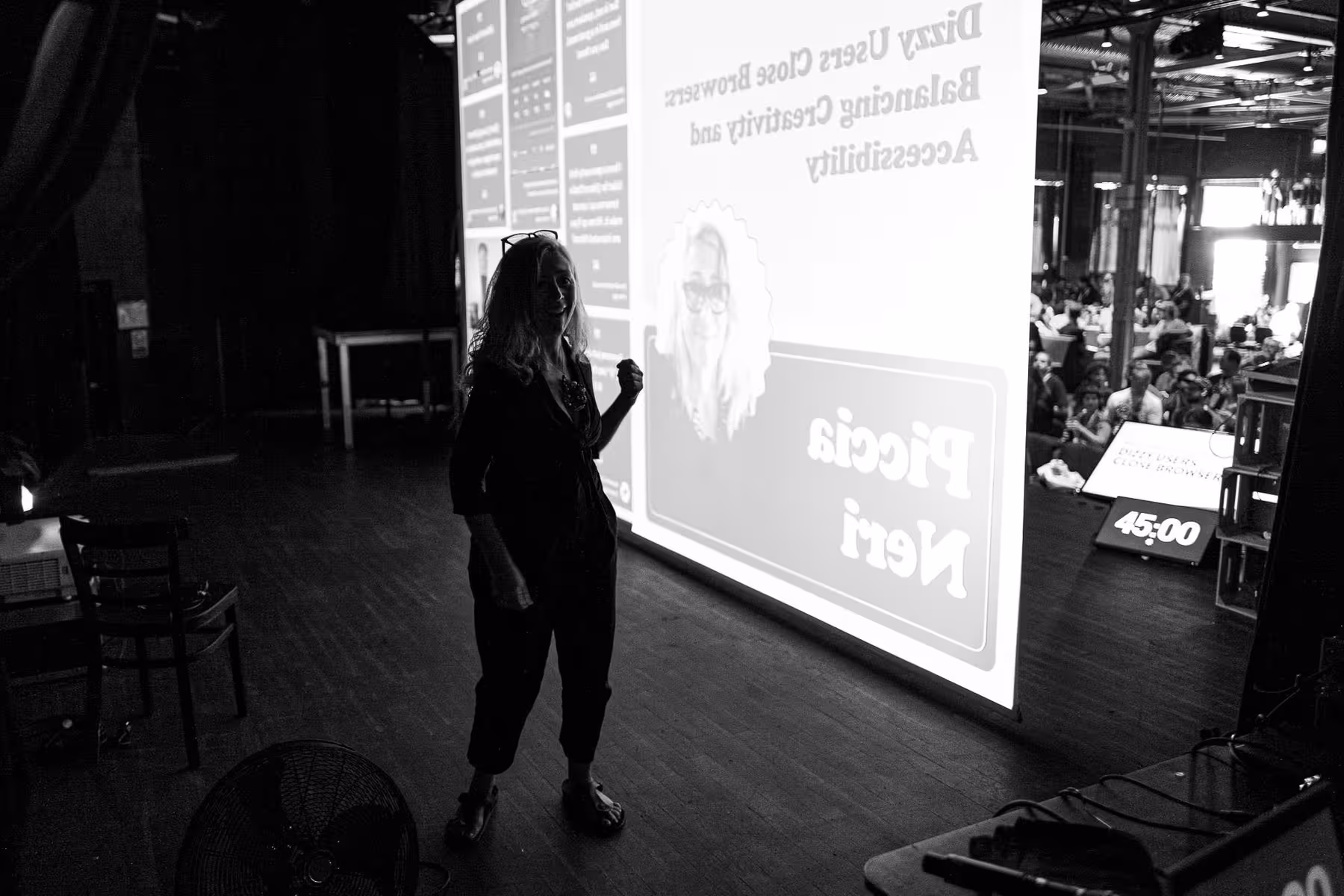 Photo of Piccia Neri taken at beyond tellerrand in Berlin 2023 by Florian Ziegler