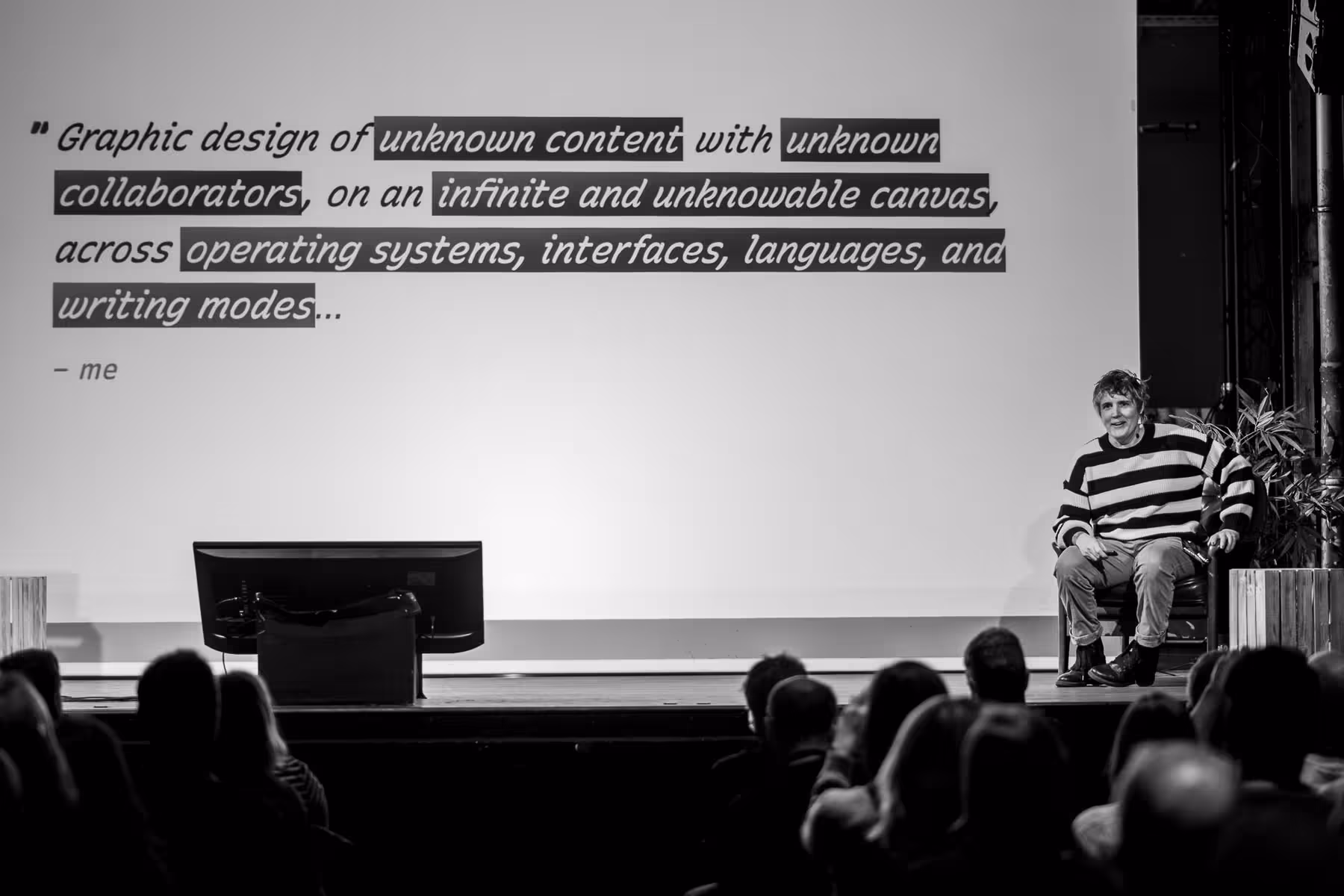 Photo of Miriam Suzanne taken at beyond tellerrand in Berlin 2024 by Florian Ziegler