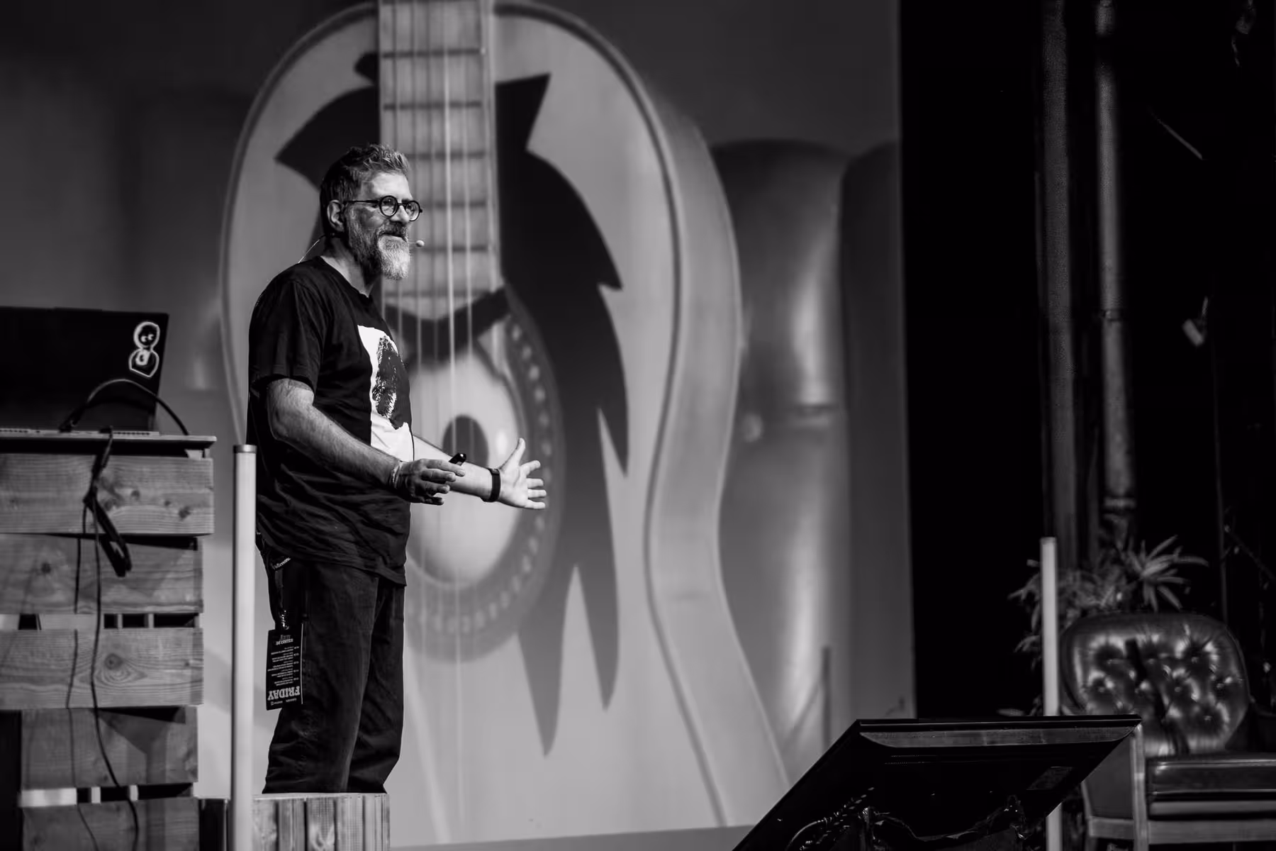 Photo of Jan De Coster taken at beyond tellerrand in Berlin 2024 by Florian Ziegler