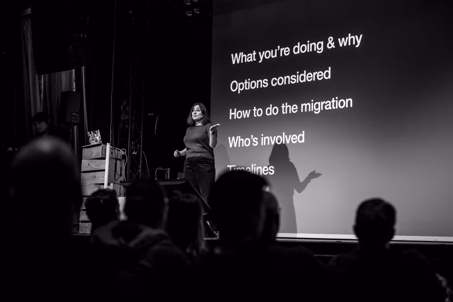 Photo of Sophie Koonin taken at beyond tellerrand in Berlin 2024 by Florian Ziegler