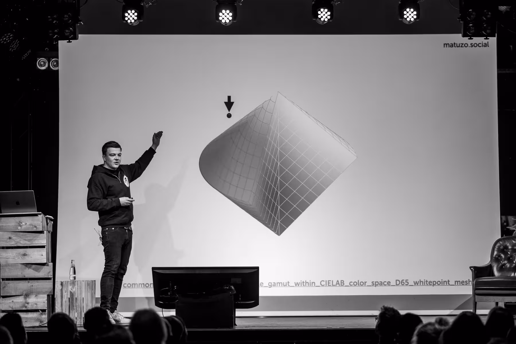 Photo of Manuel Matuzovic taken at beyond tellerrand in Berlin 2024 by Florian Ziegler