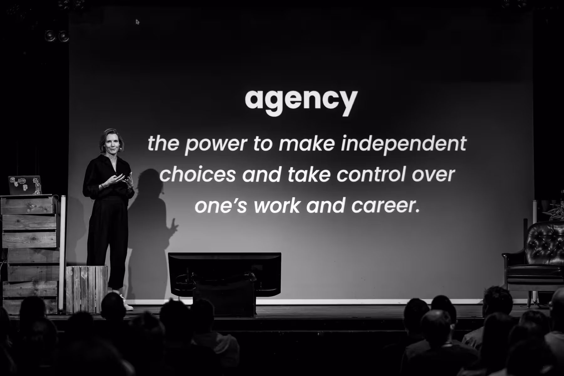 Photo of Christine Vallaure taken at beyond tellerrand in Berlin 2024 by Florian Ziegler