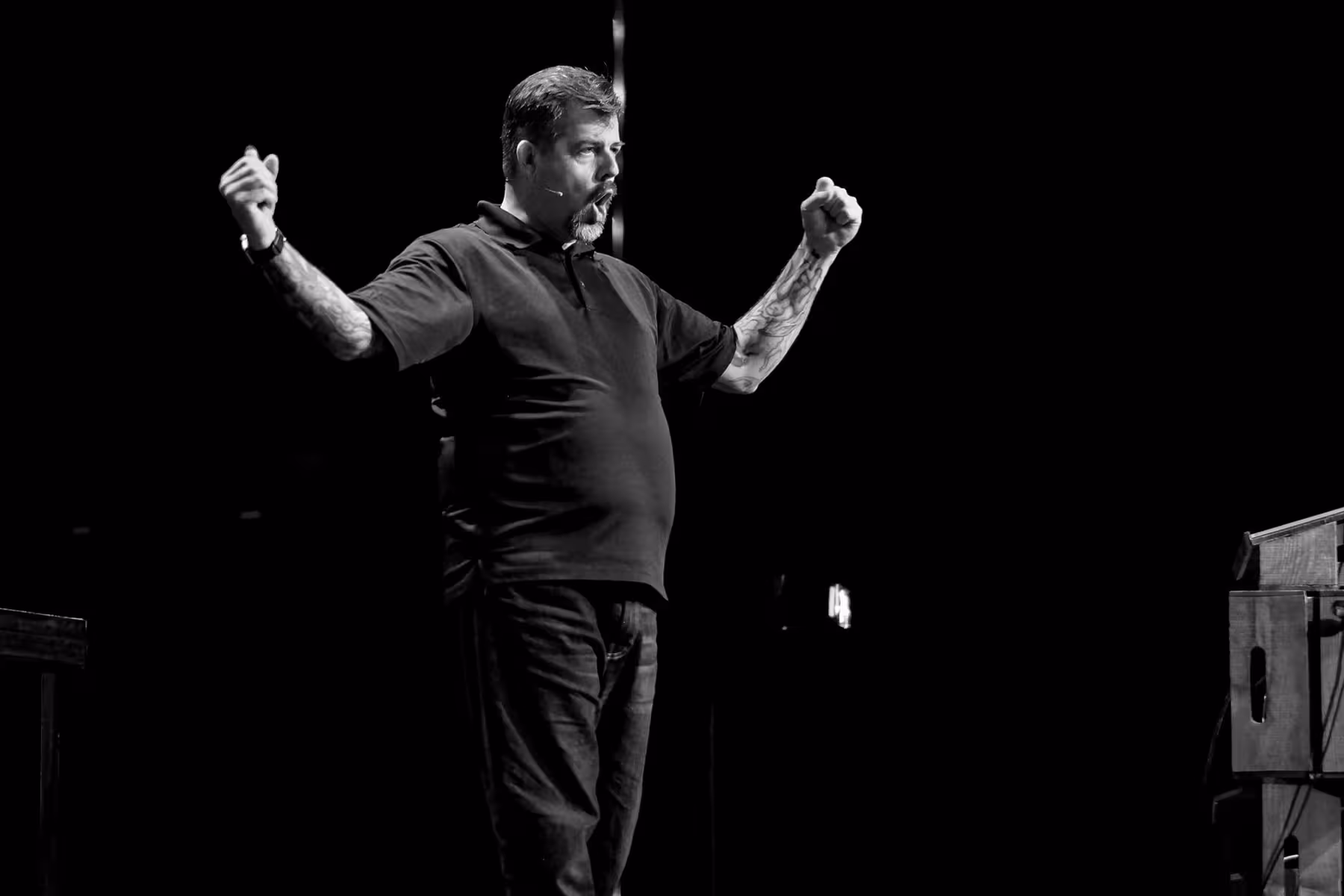 Photo of Karl Groves taken at beyond tellerrand in Düsseldorf 2018 by Florian Ziegler