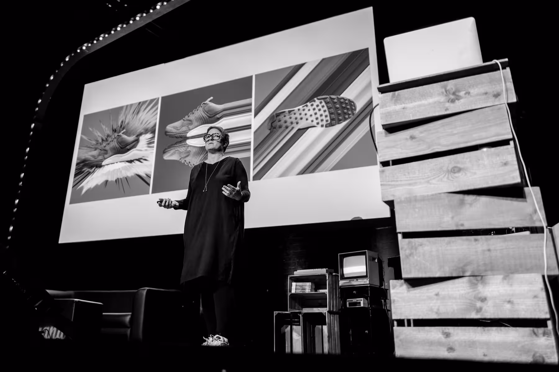 Photo of Kate Dawkins taken at beyond tellerrand in Düsseldorf 2018 by Florian Ziegler