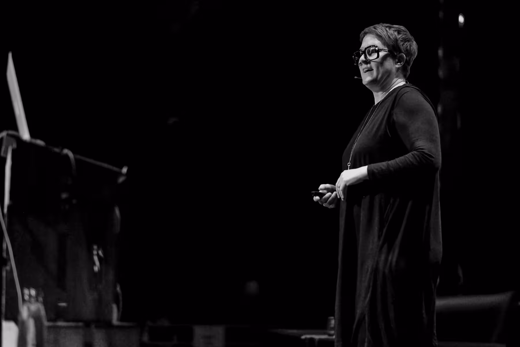 Photo of Kate Dawkins taken at beyond tellerrand in Düsseldorf 2018 by Florian Ziegler