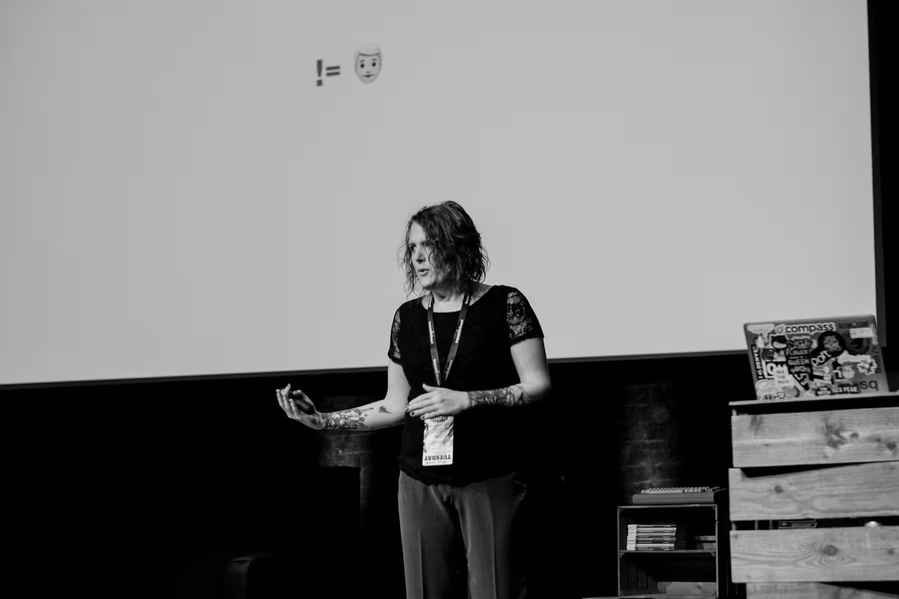 Photo of Miriam Suzanne taken at beyond tellerrand in Düsseldorf 2018 by Florian Ziegler