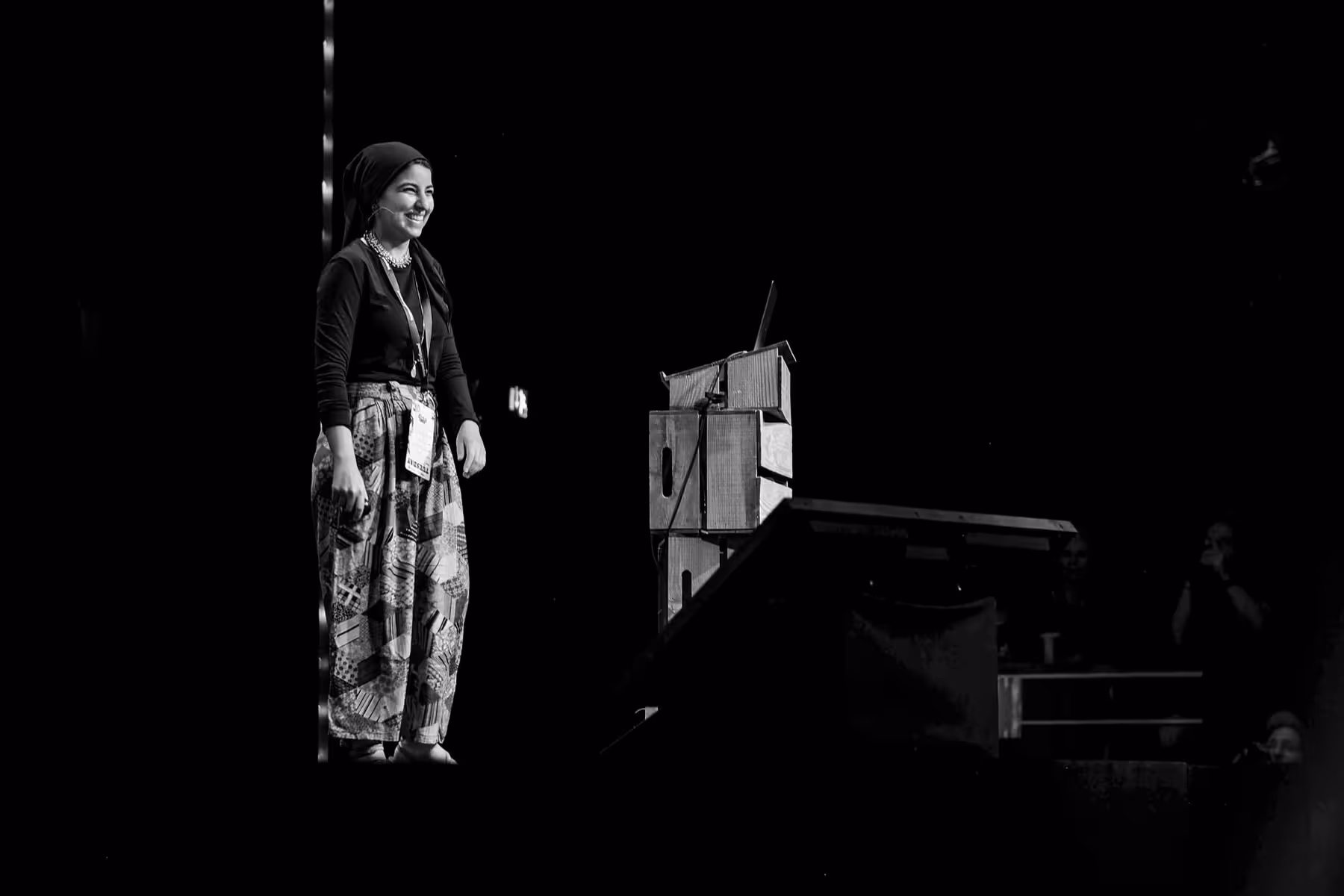 Photo of dina Amin taken at beyond tellerrand in Düsseldorf 2018 by Florian Ziegler