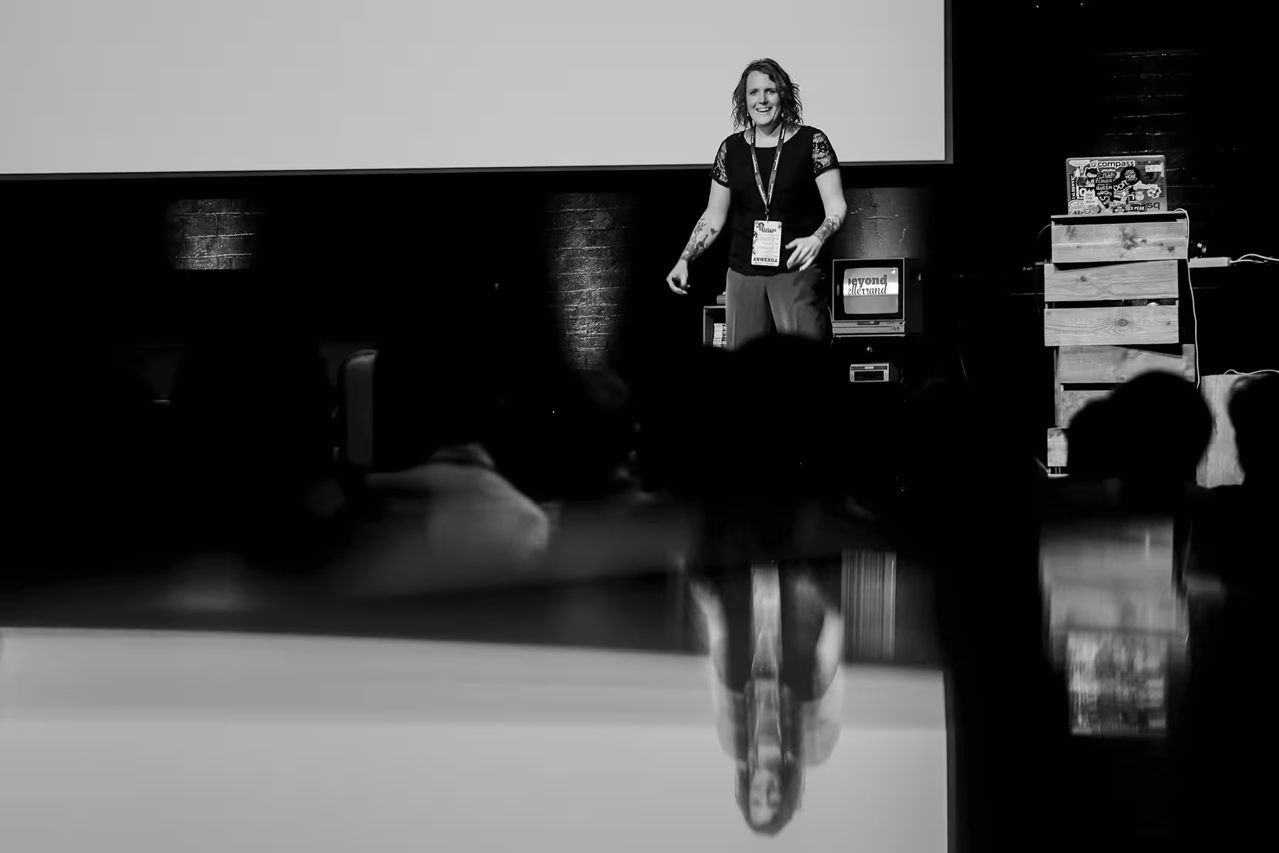 Photo of Miriam Suzanne taken at beyond tellerrand in Düsseldorf 2018 by Florian Ziegler