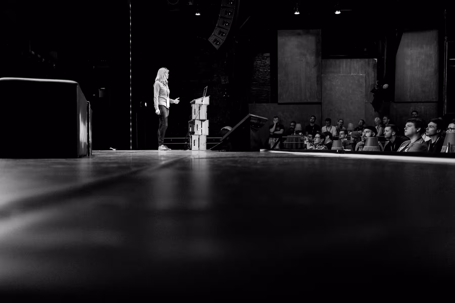 Photo of Lyza Danger Gardner taken at beyond tellerrand in Düsseldorf 2018 by Florian Ziegler