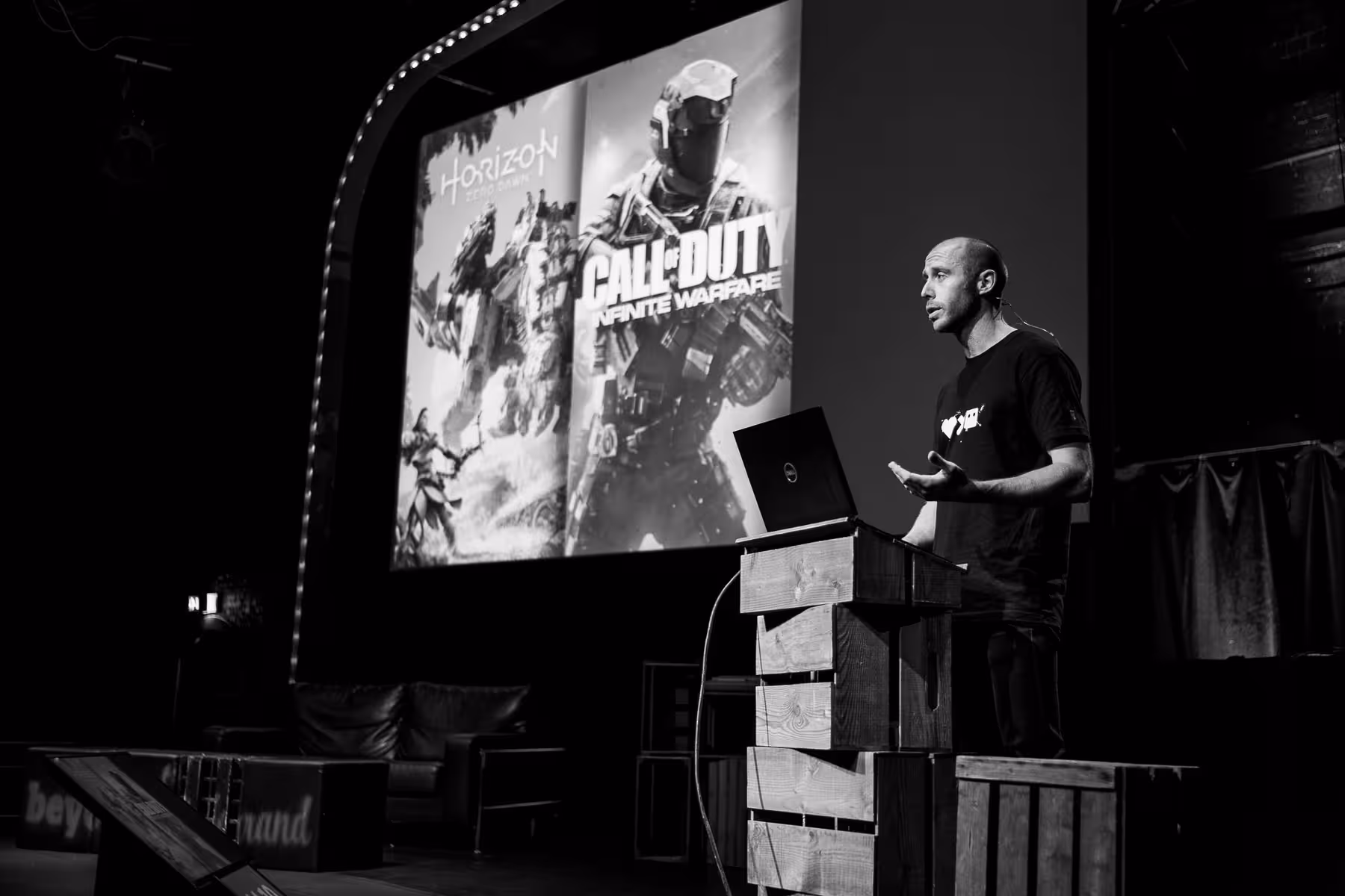 Photo of Mike Hill taken at beyond tellerrand in Düsseldorf 2019 by Florian Ziegler