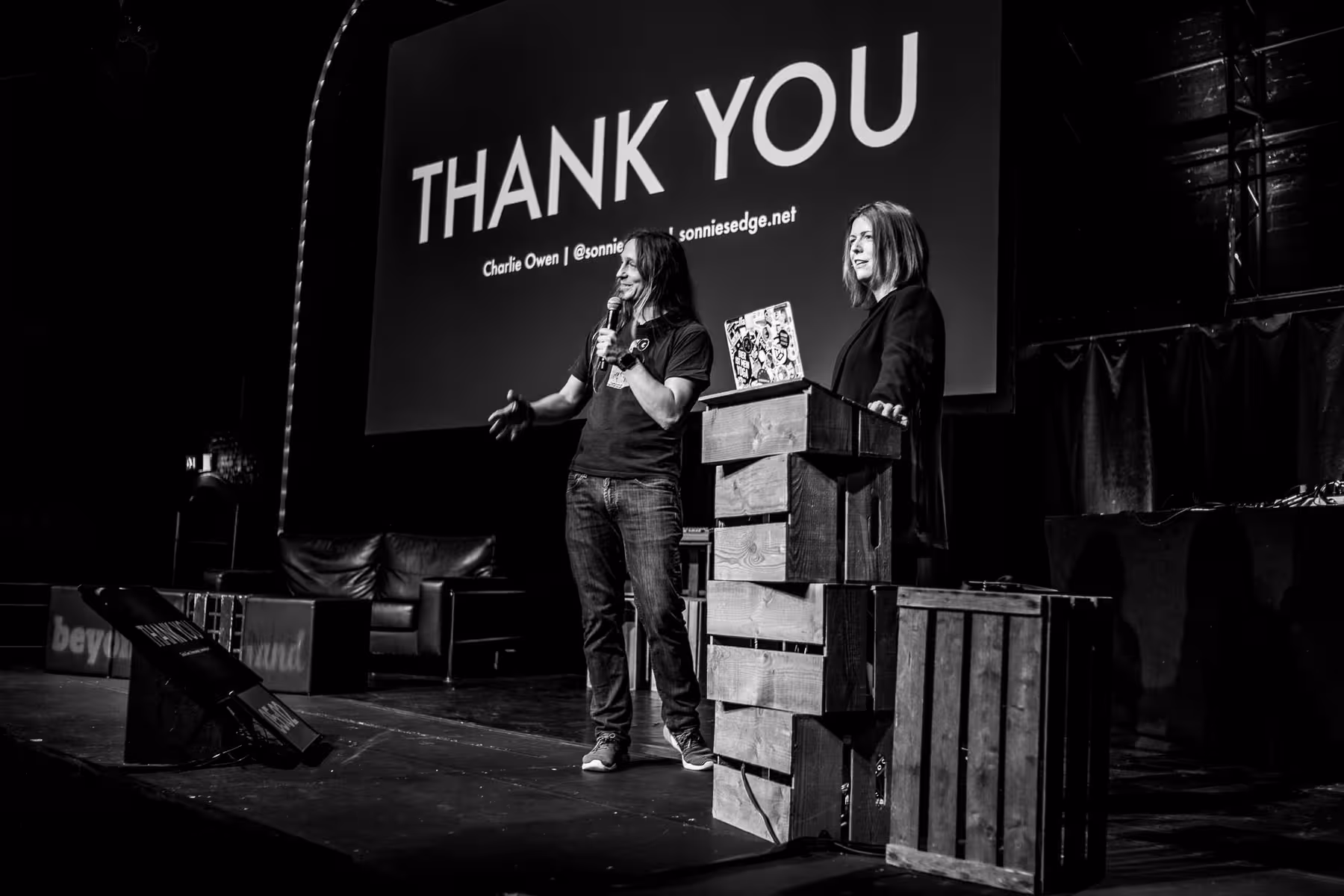 Photo of Charlie Owen taken at beyond tellerrand in Düsseldorf 2019 by Florian Ziegler