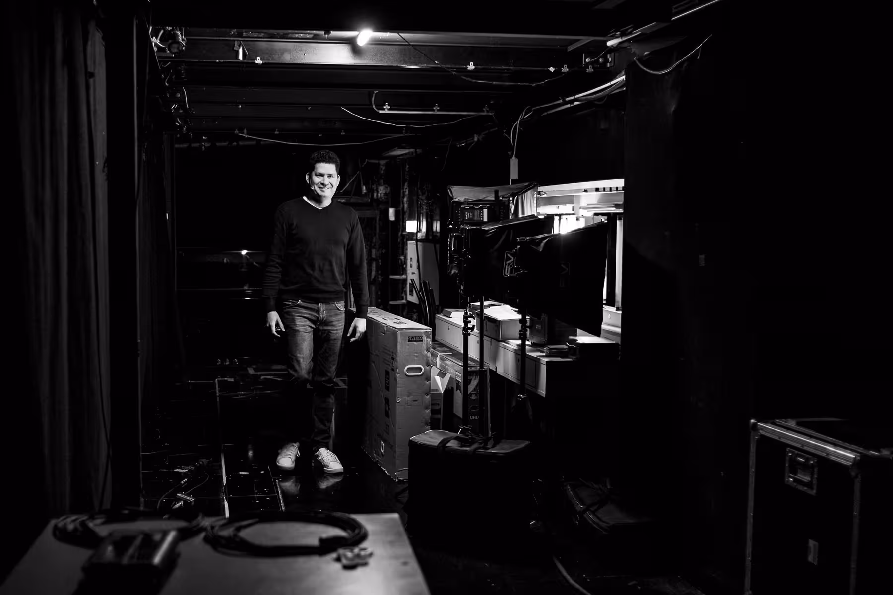 Photo of Stephen Hay taken at beyond tellerrand in Düsseldorf 2019 by Florian Ziegler