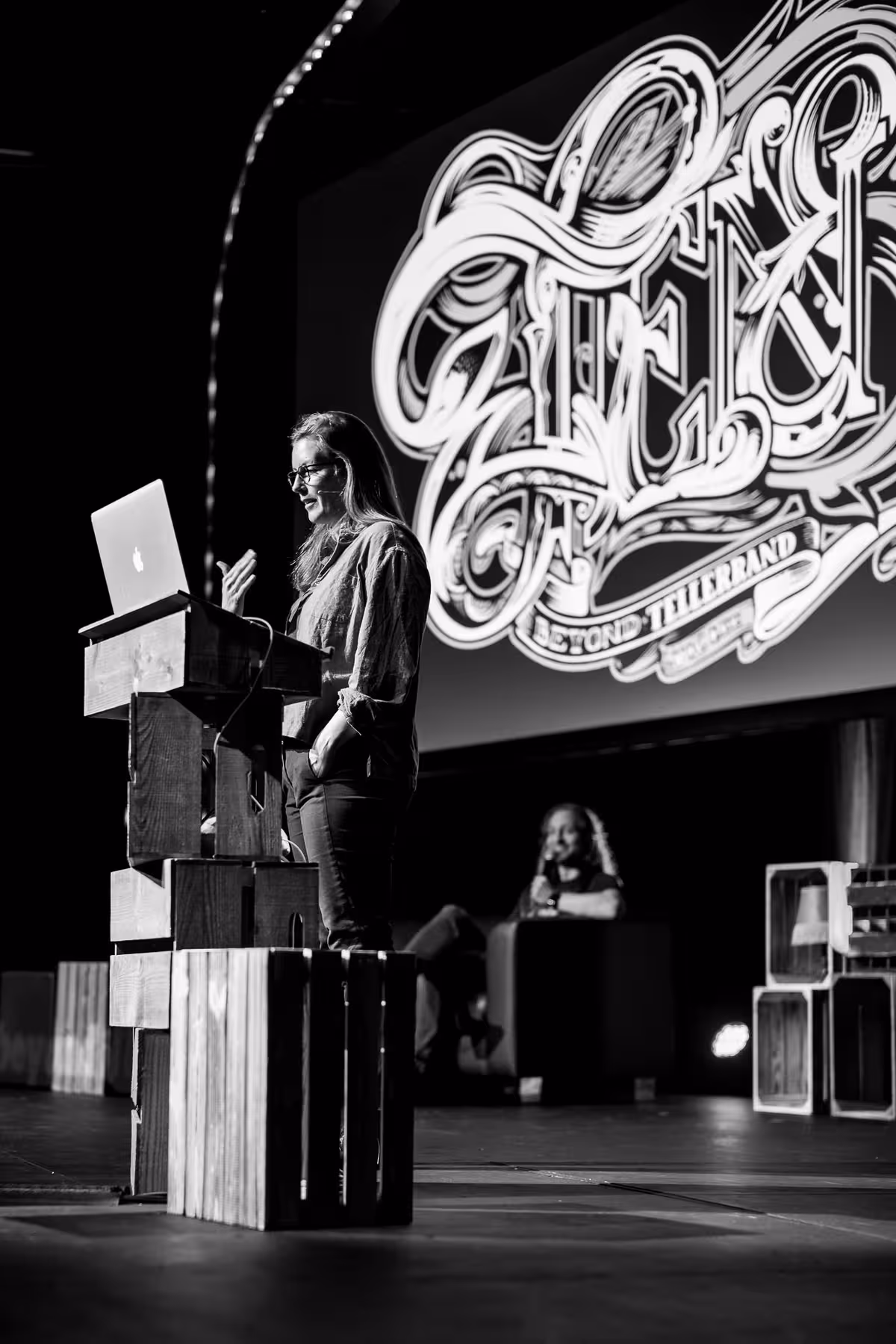 Photo of Bianca Berning taken at beyond tellerrand in Düsseldorf 2021 by Florian Ziegler