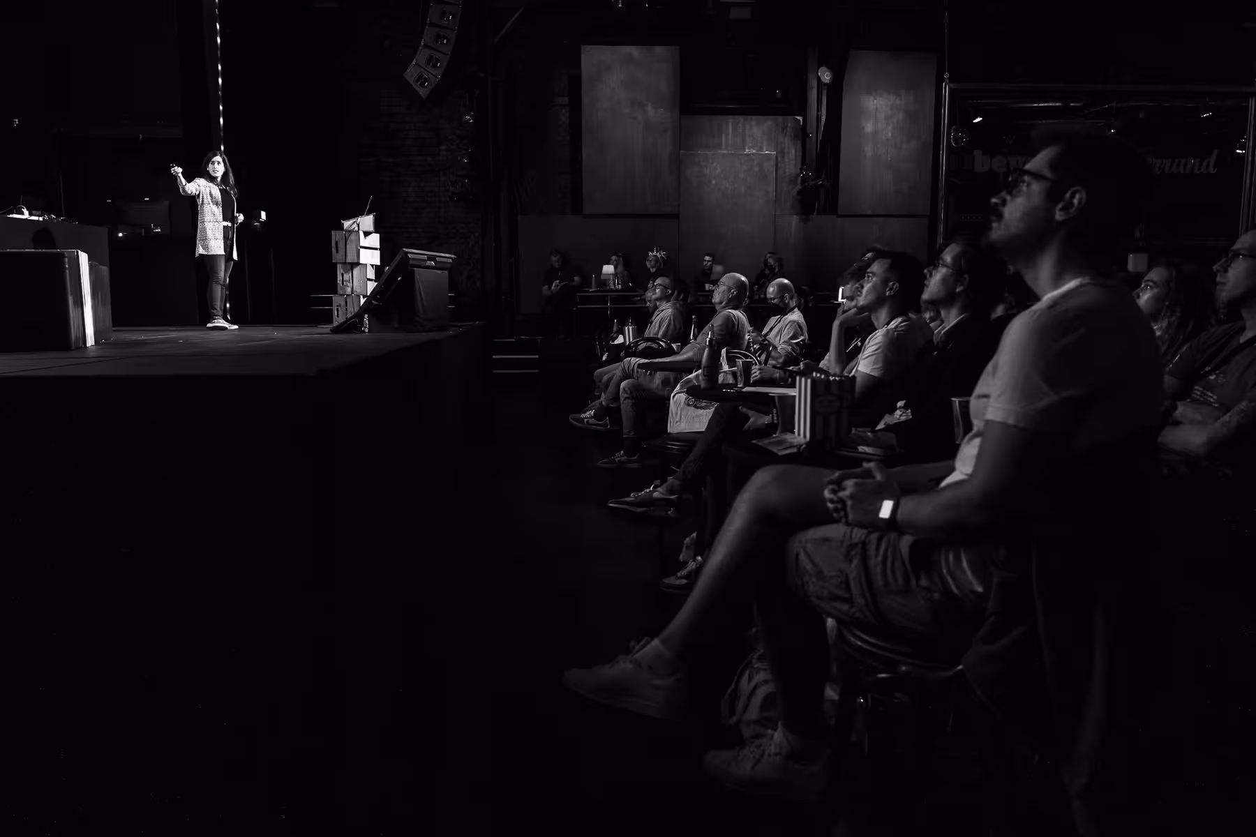 Photo of Júlia Racskó taken at beyond tellerrand in Düsseldorf 2021 by Florian Ziegler