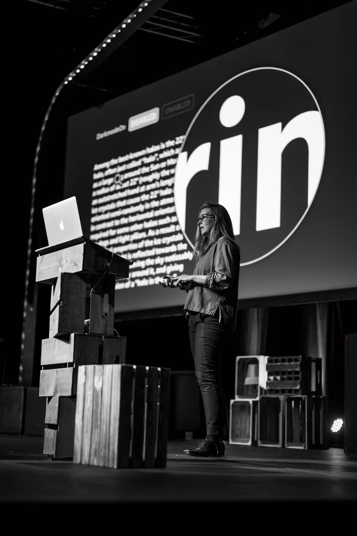 Photo of Bianca Berning taken at beyond tellerrand in Düsseldorf 2021 by Florian Ziegler