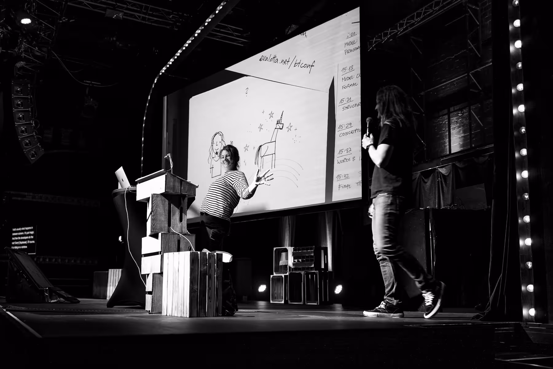 Photo of Eva-Lotta Lamm taken at beyond tellerrand in Düsseldorf 2021 by Florian Ziegler