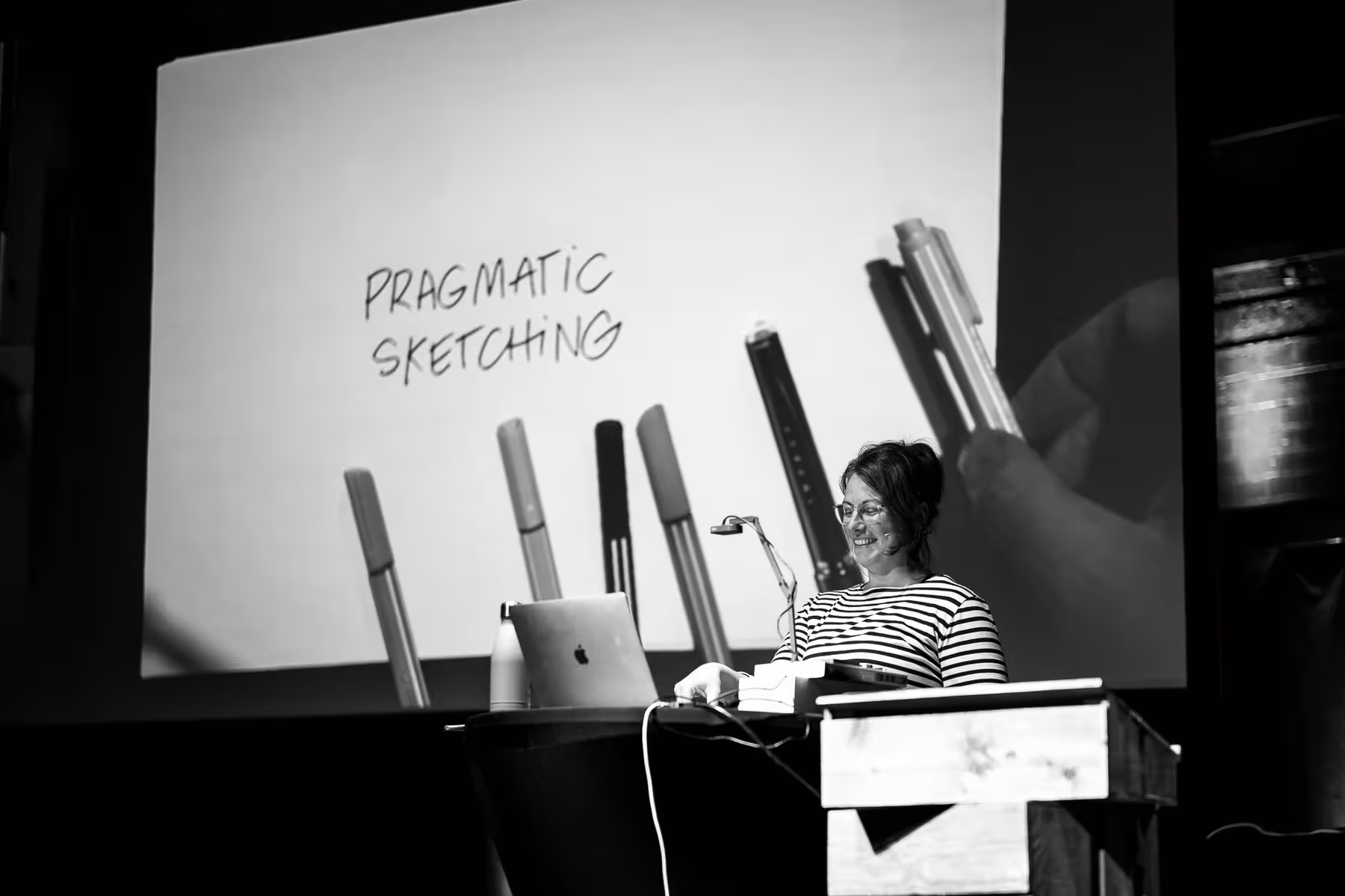 Photo of Eva-Lotta Lamm taken at beyond tellerrand in Düsseldorf 2021 by Florian Ziegler