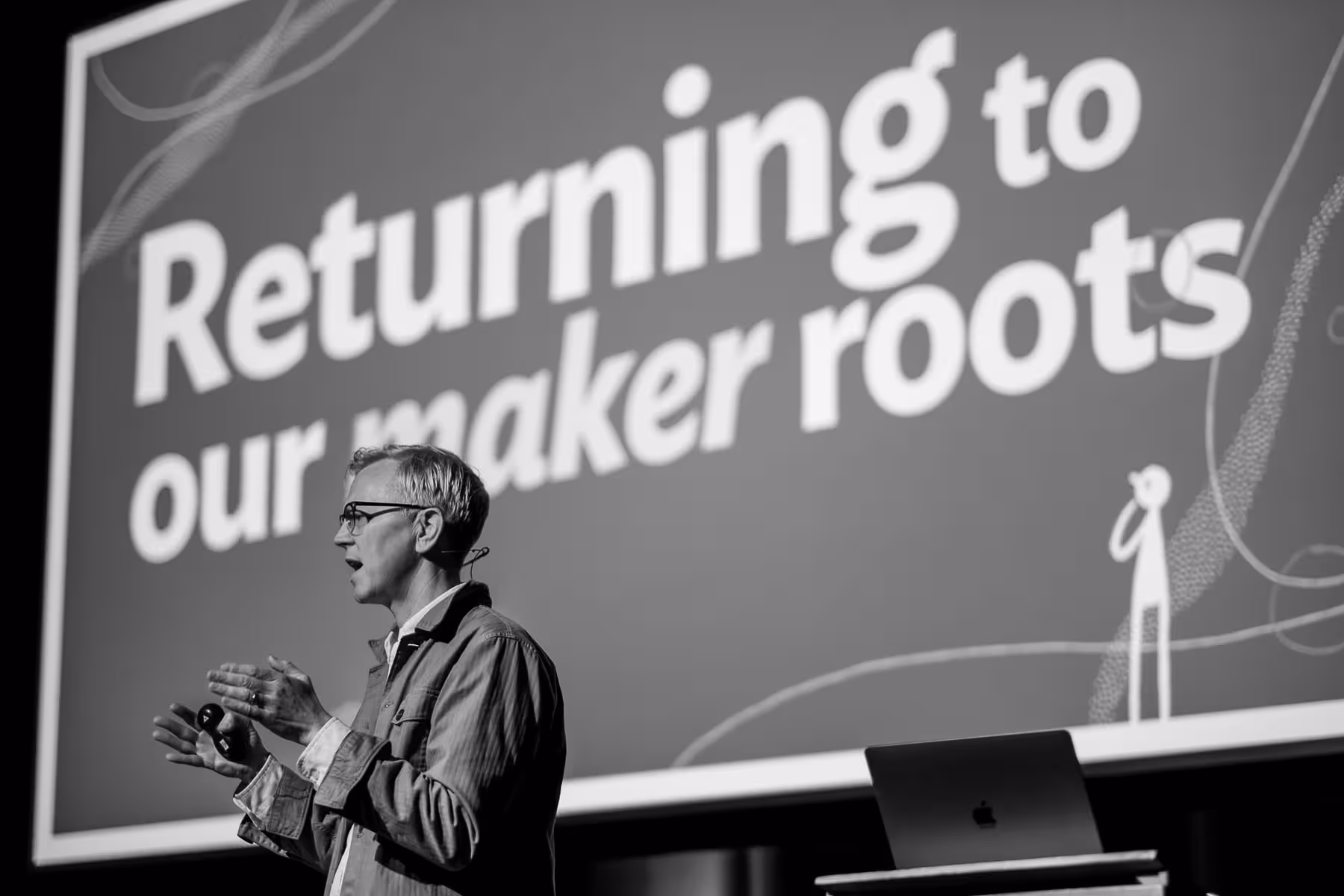 Photo of Aarron Walter taken at beyond tellerrand in Düsseldorf 2022 by Florian Ziegler