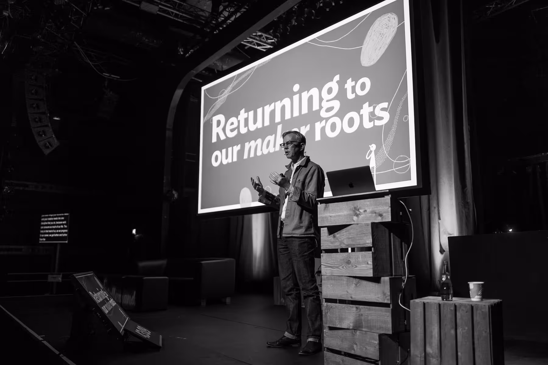 Photo of Aarron Walter taken at beyond tellerrand in Düsseldorf 2022 by Florian Ziegler