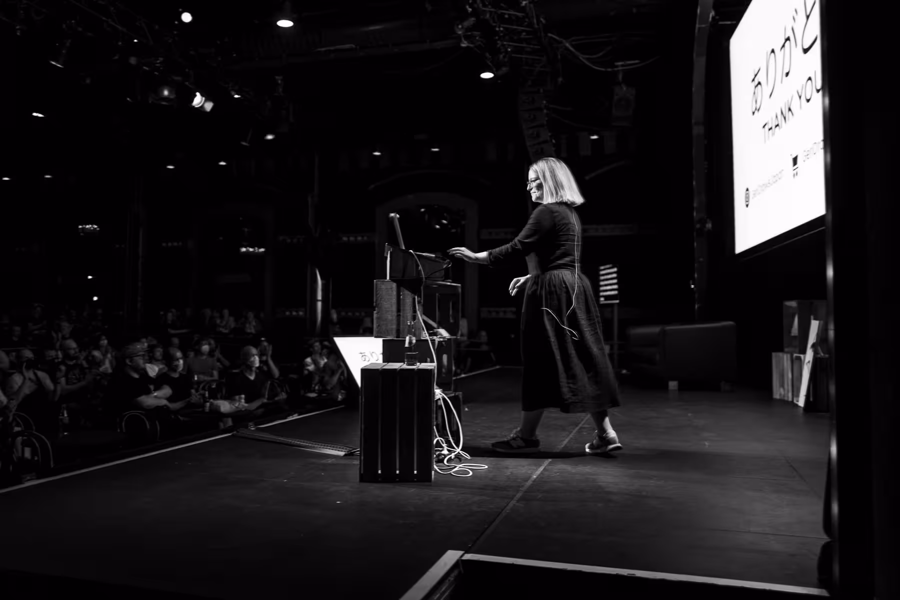 Photo of Geri Coady taken at beyond tellerrand in Düsseldorf 2022 by Florian Ziegler